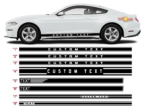 Kit Adesivi in Vinile per Fasce Parafango Personalizzate per Musclecar Mustang 2005-2020