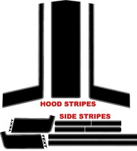 2010 - 2020 Ford Mustang BOSS Hood & Stripe Kit Adesivi per decalcomanie in vinile 2
