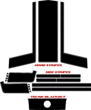 Kit cofano e strisce Ford Mustang BOSS dal 2005 al 2020 con oscuramento del bagagliaio incluso 3