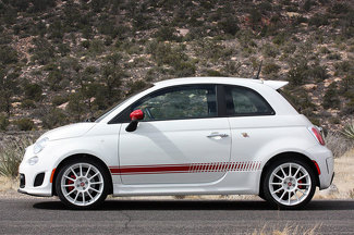 2007 & Up Fiat 500 2-porte Stile Rocker Panel Stripes