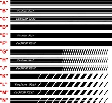 2007 & Up Fiat 500 2-porte Stile Rocker Panel Stripes 2