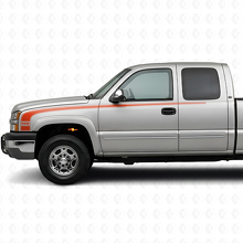 Kit di Adesivi in Vinile con Strisce Laterali Contorno in Stile Retrò per Chevrolet Silverado 2003-06_4