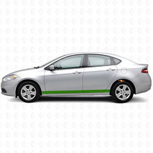 Kit adesivi in vinile a strisce diritte per pannelli battitacco per Dodge Dart 2013+_3
