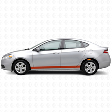Kit adesivi in vinile a strisce diritte per pannelli battitacco per Dodge Dart 2013+_4