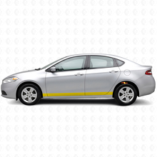 Kit adesivi in vinile a strisce diritte per pannelli battitacco per Dodge Dart 2013+_5
