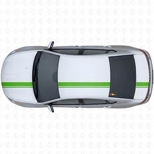 Kit di decalcomanie in vinile a doppia striscia di larghezza variabile per lato superiore per Dodge Dart 2013+_3