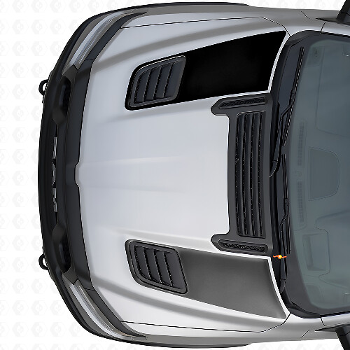 Set di Adesivi in Vinile a Strisce per Bocchette del Cofano Sportivo Doppio per Dodge Ram Sport 2019+_1