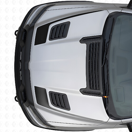 Set di adesivi in vinile per cofano stile bastone da hockey per Dodge Ram Sport 2019+
