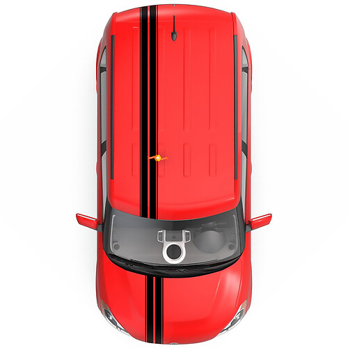 Design del kit di strisce da rally stile offset per KIA Soul dal 2009 in poi

