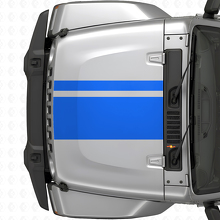 Adesivo in Vinile con Strisce sul Cofano a Doppia Larghezza Differente per Jeep Wrangler 2007+_2