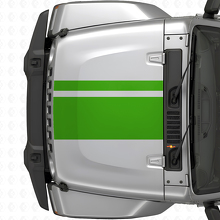 Adesivo in Vinile con Strisce sul Cofano a Doppia Larghezza Differente per Jeep Wrangler 2007+_3