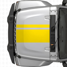 Adesivo in Vinile con Strisce sul Cofano a Doppia Larghezza Differente per Jeep Wrangler 2007+_5