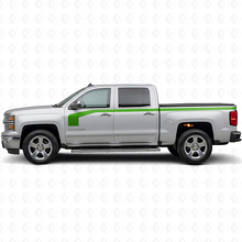 Kit di adesivi in vinile a strisce laterali stile bastone da hockey per Chevrolet Silverado 1500 2014+_3