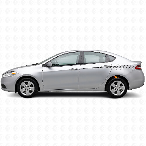 Kit di adesivi in vinile a strisce laterali spezzate per Dodge Dart 2013+