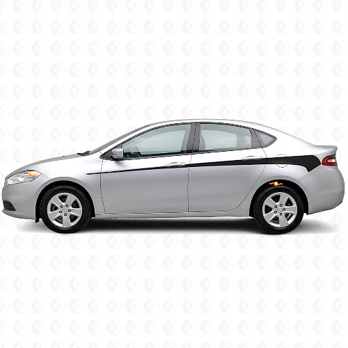 Kit di adesivi in vinile con strisce laterali decorate per Dodge Dart 2013+