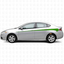 Kit di adesivi in vinile con strisce laterali decorate per Dodge Dart 2013+_3