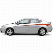 Kit di adesivi in vinile con strisce laterali decorate per Dodge Dart 2013+_4