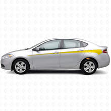 Kit di adesivi in vinile con strisce laterali decorate per Dodge Dart 2013+_5