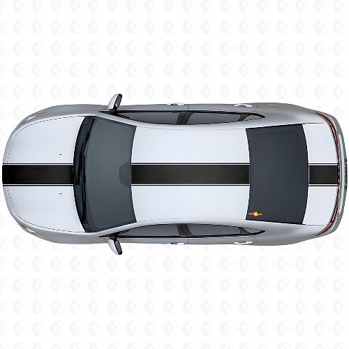 Kit Adesivi in Vinile con Striscia Larga Stile Racing per Lato Superiore per Dodge Dart 2013+