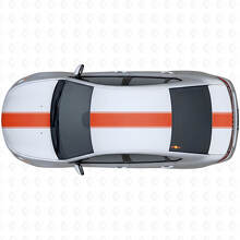 Kit Adesivi in Vinile con Striscia Larga Stile Racing per Lato Superiore per Dodge Dart 2013+_4