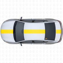 Kit Adesivi in Vinile con Striscia Larga Stile Racing per Lato Superiore per Dodge Dart 2013+_5