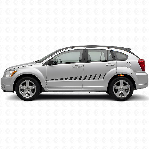 Kit Adesivi in Vinile Strisce Laterali Stile Strobo per Dodge Caliber 2007+_1