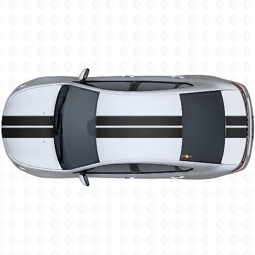 Kit Adesivi in Vinile con Doppie Strisce Contorno Anteriori Superiori Posteriori per Dodge Dart 2013+