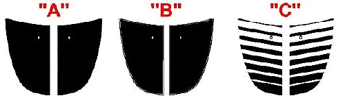 Kit strisce oscuranti Dodge Dart Hood dal 2013 in poi