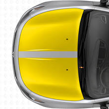 Set di Adesivi in Vinile con Doppie Strisce Nere Opache per Cofano per Dodge Dart 2013+_5