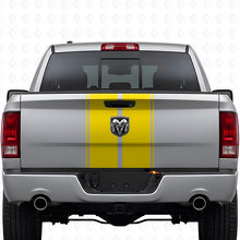 Kit Adesivi Vinile Strisce Doppie Rally Cofano e Portellone per Dodge Ram 2009-18_10