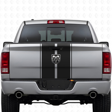 Kit Adesivi Vinile Strisce Doppie Rally Cofano e Portellone per Dodge Ram 2009-18_2