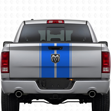 Kit Adesivi Vinile Strisce Doppie Rally Cofano e Portellone per Dodge Ram 2009-18_4