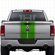 Kit Adesivi Vinile Strisce Doppie Rally Cofano e Portellone per Dodge Ram 2009-18_6