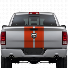 Kit Adesivi Vinile Strisce Doppie Rally Cofano e Portellone per Dodge Ram 2009-18_8