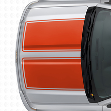 Kit adesivi in vinile con doppio contorno per cofano e portellone per Chevrolet Silverado 2014-15_7