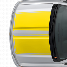 Kit adesivi in vinile con doppio contorno per cofano e portellone per Chevrolet Silverado 2014-15_9
