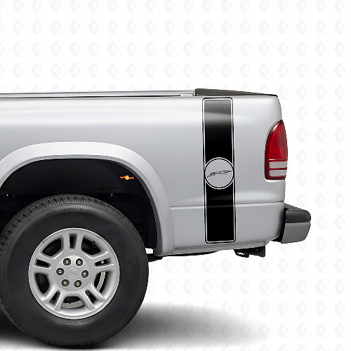 Kit Adesivi in Vinile Strisce Laterali Posteriori Stile Retrò Sport per Dodge Dakota 1997+