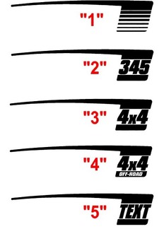 2009 - 2018 Dodge Ram Retro Hockey Stick Stripes