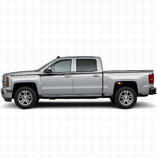 Kit di Adesivi in Vinile Strisce Laterali Accent per Chevrolet Silverado 2014+