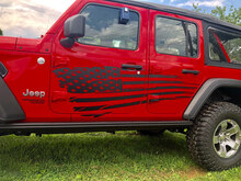 Kit strisce bandiera americana con dettaglio laterale Jeep Wrangler 2