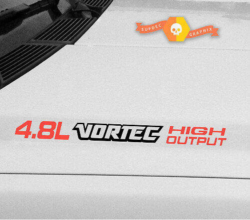 Adesivo in Vinile per Cofano 4.8L Vortec High Output per Chevrolet Silverado