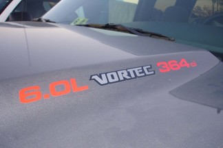 Decalcomanie per cofano a tre colori Vortec 364ci da 6,0 litri: per Chevrolet Silverado GMC Sierra Trucks