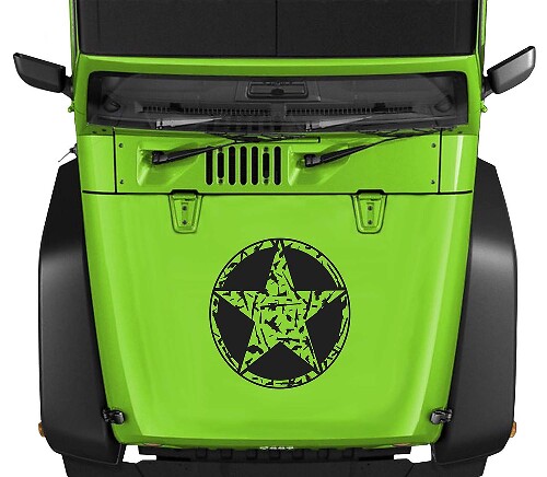 Oscar Mike M4 AK Bullet Star Adesivo in Vinile per Cofano Jeep Wrangler