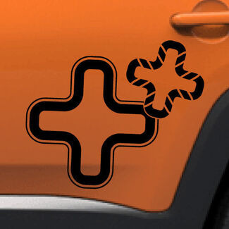 Logo Jeep Renegade Decalcomania in vinile Grafica laterale Off Road Camo Opzioni SUV
