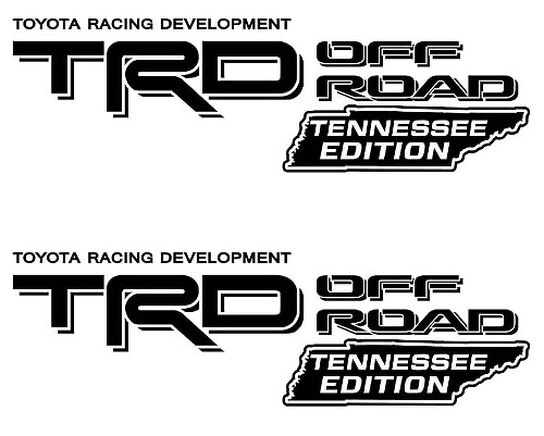 Set di Adesivi in Vinile TRD Off Road Tennessee Edition per il Fianchi del Cassone per Toyota Tacoma & Tundra