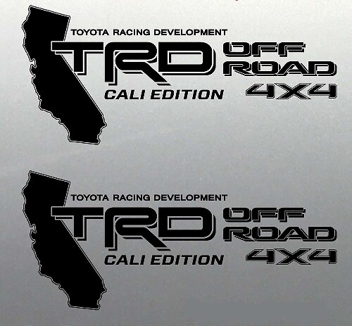 Adesivo in vinile TRD Off Road 4x4 Cali Edition per Toyota Tacoma Tundra