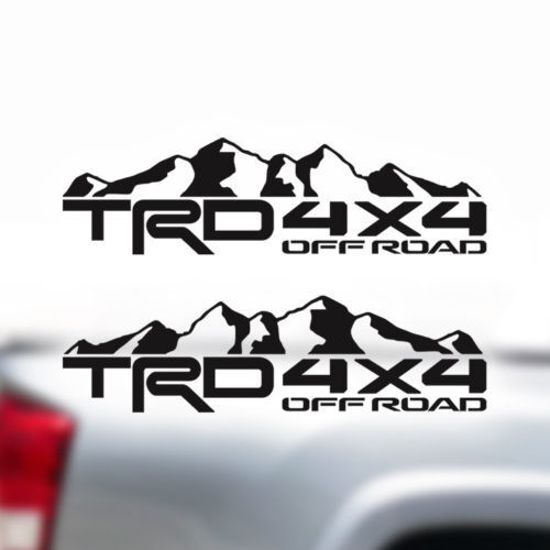 Set di adesivi in vinile TRD 4x4 Off Road Mountain per Toyota Tacoma Tundra