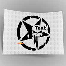 Jeep Star - Decalcomania UV Resistenza Militare Punisher Off Road Skull #5_3