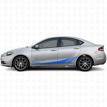 Kit Adesivi in Vinile Strisce Laterali Datr Lower Strobe per Dodge Dart 2013-2016_2