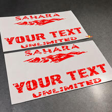 Kit adesivo vinile laterale personalizzato usurato Sahara per Jeep Wrangler_2